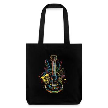 Ukulele Line Art - Stanley/Stella Heavyweight Recycled Tote Bag - black - Front