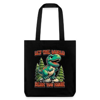 Paléontologie Faites entendre au monde votre préhistoire - Tote bag épais recyclé Stanley/Stella - noir - Devant