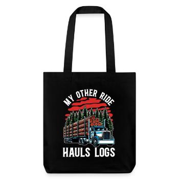 Logging My Other Ride Hauls Logs Arborist Logger - Tote bag épais recyclé Stanley/Stella - noir - Devant