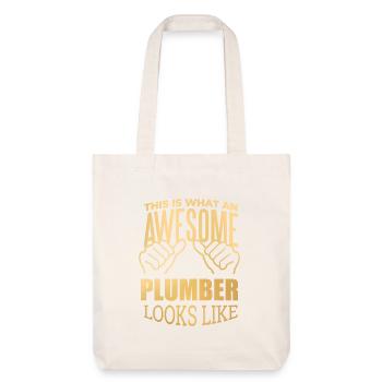 plombier - Tote bag épais recyclé Stanley/Stella - blanc cassé - Devant