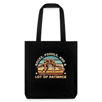 Paléontologie Roches Fossiles Et Beaucoup De Géologue - Tote bag épais recyclé Stanley/Stella - noir - Devant