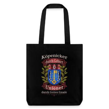 Köpenicker by birth Unioner by God's grace - Stanley/Stella Heavyweight Recycled Tote Bag - black - Front