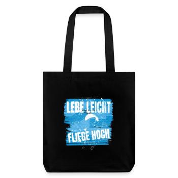 Live light, fly high - Stanley/Stella Heavyweight Recycled Tote Bag - black - Front