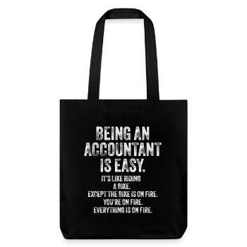 Être comptable est facile drôle CPA - Tote bag épais recyclé Stanley/Stella - noir - Devant