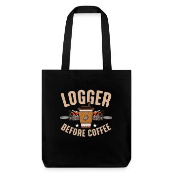 Bûcheron Avant Caféier Grimpeur Amateur de café - Tote bag épais recyclé Stanley/Stella - noir - Devant