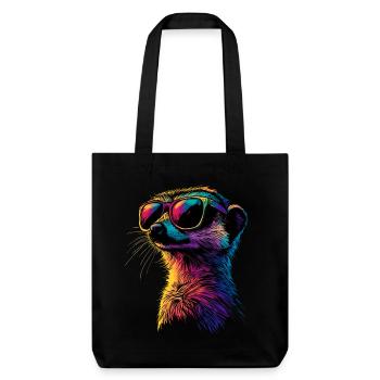 Lunettes de soleil suricate coloré mignon suricate - Tote bag épais recyclé Stanley/Stella - noir - Devant