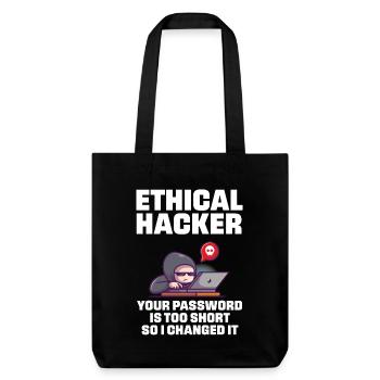 Funny Saying Ethical Hacker For Hacking Nerd - Stanley/Stella Heavyweight Recycled Tote Bag - black - Front