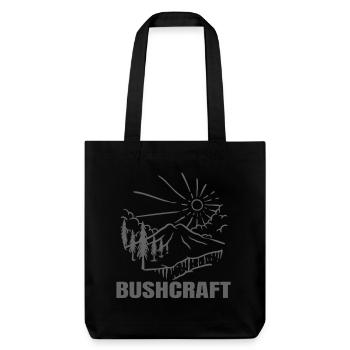 Bushcraft - Busch Genie mit Craftiness - Stanley/Stella recycelter Heavyweight Stoffbeutel - Schwarz - Vorne