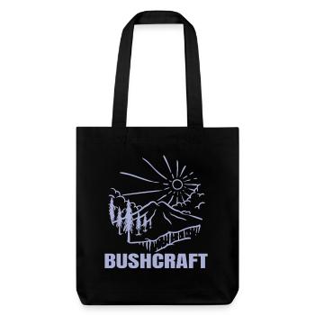 Bushcraft - Busch Genie mit Craftiness - Stanley/Stella recycelter Heavyweight Stoffbeutel - Schwarz - Vorne