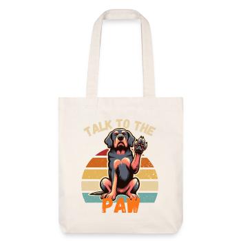 Chiens Rottweiler Patte Rétro Propriétaire de chien Drôle - Tote bag épais recyclé Stanley/Stella - blanc cassé - Devant