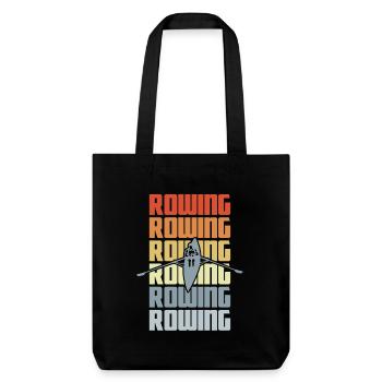 Vintage Rowing - Stanley/Stella Heavyweight Recycled Tote Bag - black - Front