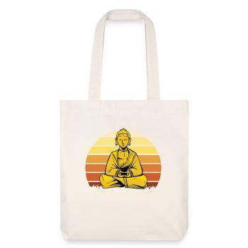 Bouddha méditant Let It Go Art zen - Tote bag épais recyclé Stanley/Stella - blanc cassé - Devant
