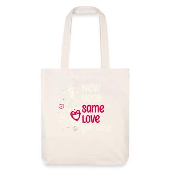 Nouvel An Même amour pour le vin, Appréciation du vin - Tote bag épais recyclé Stanley/Stella - blanc cassé - Devant