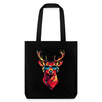 Deer, Antlers, Hunting, Deer, Reindeer, Red Deer, Hunter - Stanley/Stella Heavyweight Recycled Tote Bag - black - Front