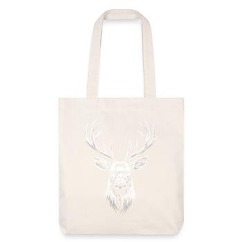 Deer, Antlers, Hunting, Deer, Reindeer, Red Deer, Hunter - Stanley/Stella Heavyweight Recycled Tote Bag - natural white - Front