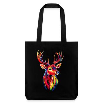 Deer, Antlers, Hunting, Deer, Reindeer, Red Deer, Hunter - Stanley/Stella Heavyweight Recycled Tote Bag - black - Front
