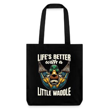 La vie du canard colvert est meilleure avec un peu de sauvagine - Tote bag épais recyclé Stanley/Stella - noir - Devant