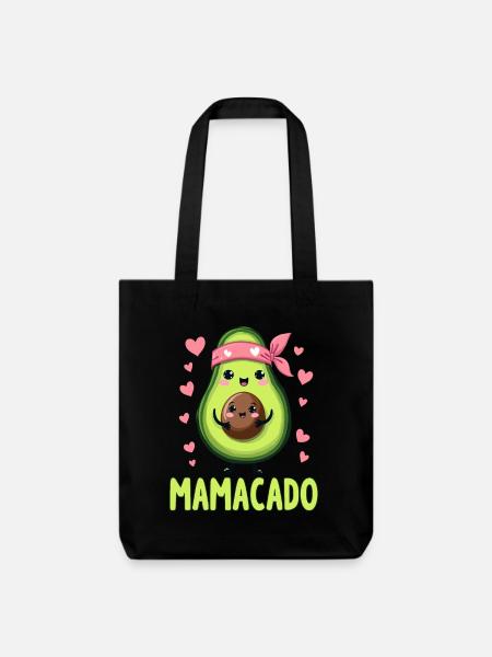 Werdende Mama & Mutter, Mamacado, Schwangerschaft - Stanley/Stella recycelter Heavyweight Stoffbeutel - Schwarz