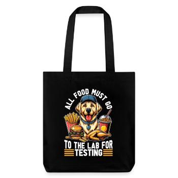 Labrador Retriever Toute la nourriture doit aller au propriétaire de l’animal - Tote bag épais recyclé Stanley/Stella - noir - Devant