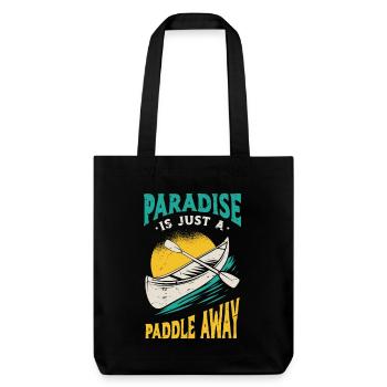 Le paradis du canoë n’est qu’à une pagaie de la navigation de plaisance - Tote bag épais recyclé Stanley/Stella - noir - Devant