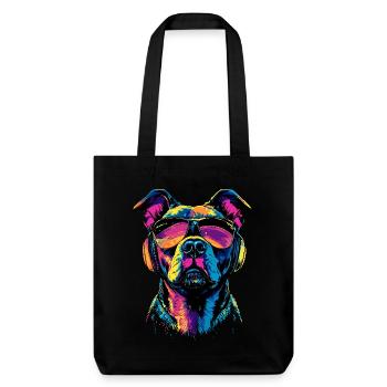 Pitbull Bulldog Pittie American Pitbull Terrier - Stanley/Stella Heavyweight Recycled Tote Bag - black - Front