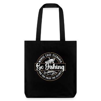 Kayak Fishing Worse Case Scenario Go Paddling - Stanley/Stella Heavyweight Recycled Tote Bag - black - Front