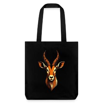 Antilope, Koudou, Gazelle, Afrique, Serengeti, Antilope - Tote bag épais recyclé Stanley/Stella - noir - Devant