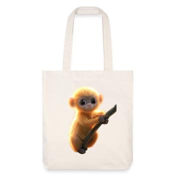 Gibbon Monkey Whitehand Gibbon Monkey Cute Lar Gibbons - Stanley/Stella Heavyweight Recycled Tote Bag - natural white - Front