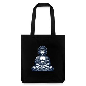Musik Meditation Buddha Streetwear Outfit - Stanley/Stella recycelter Heavyweight Stoffbeutel - Schwarz - Vorne
