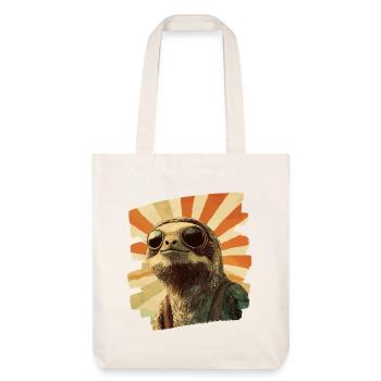 Sloth Retro - Stanley/Stella Heavyweight Recycled Tote Bag - natural white - Front