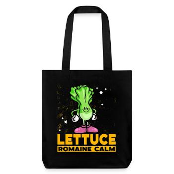 Lettuce Romaine Calm – Funny Salad - Stanley/Stella Heavyweight Recycled Tote Bag - black - Front