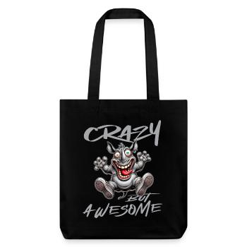 Style de bande dessinée de rhinocéros fou mais génial - Tote bag épais recyclé Stanley/Stella - noir - Devant
