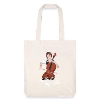Hello it's my Cello Cellistin - Stanley/Stella recycelter Heavyweight Stoffbeutel - Naturweiß - Vorne