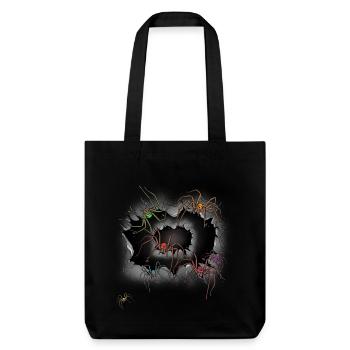 Araignées d’Halloween Araignées Araignées Phobie - Tote bag épais recyclé Stanley/Stella - noir - Devant