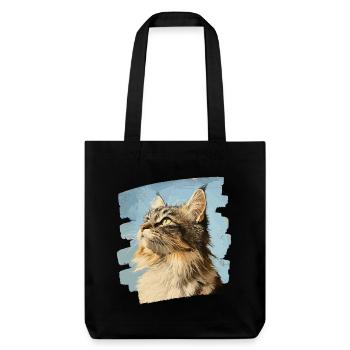 Maine Coon - Stanley/Stella recycelter Heavyweight Stoffbeutel - Schwarz - Vorne