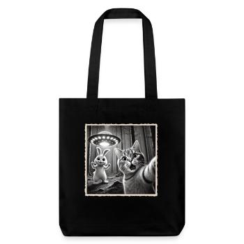 Pâques, Lapin de Pâques drôle, Lapin Selfie Fête de Pâques - Tote bag épais recyclé Stanley/Stella - noir - Devant