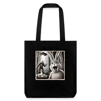 Pâques, Lapin de Pâques drôle, Lapin Selfie Fête de Pâques - Tote bag épais recyclé Stanley/Stella - noir - Devant