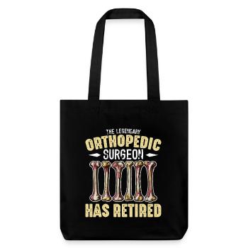 Chirurgien orthopédiste Le légendaire médecin orthopédiste - Tote bag épais recyclé Stanley/Stella - noir - Devant