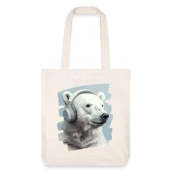 Eisbär - Stanley/Stella recycelter Heavyweight Stoffbeutel - Naturweiß - Vorne