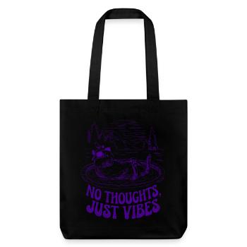 No Thoughts Just Vibes Chill Capybara - Stanley/Stella Heavyweight Recycled Tote Bag - black - Front