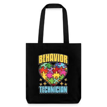 Thérapeute comportementale Technicien du comportement Thérapeute - Tote bag épais recyclé Stanley/Stella - noir - Devant