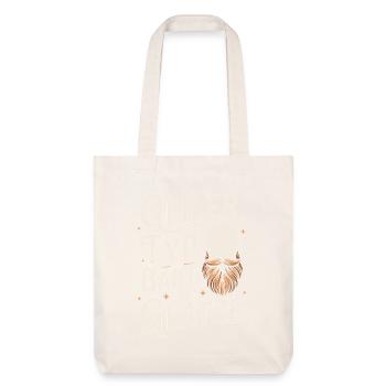 guy with beard & bald head beard wearer - Stanley/Stella Heavyweight Recycled Tote Bag - natural white - Front