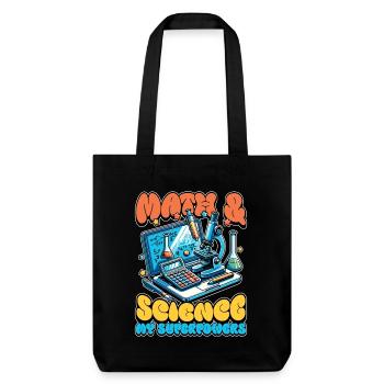 STEM Teacher Math + Science Data Analysis Educator - Stanley/Stella recycelter Heavyweight Stoffbeutel - Schwarz - Vorne