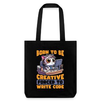 Coder Born To Be Creative Web Developer Coders - Stanley/Stella recycelter Heavyweight Stoffbeutel - Schwarz - Vorne