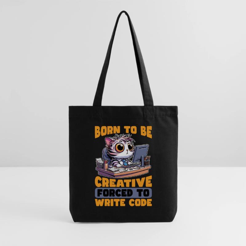 Coder Born To Be Creative Web Developer Coders Stanley/Stella recycelter Heavyweight Stoffbeutel