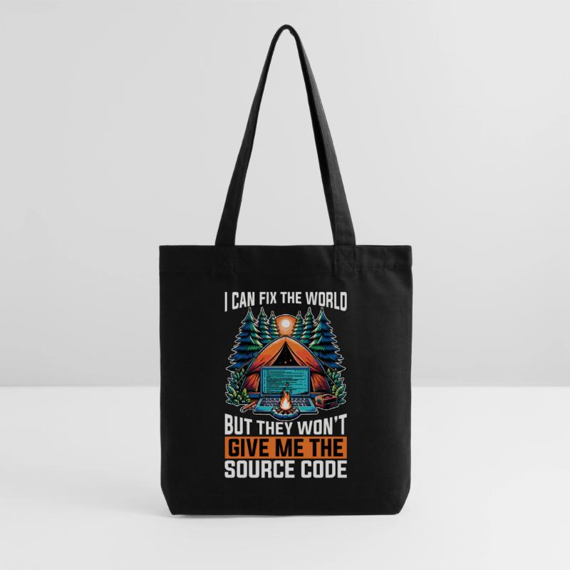 Coder Je peux réparer le monde Développeur Web Codeurs Tote bag épais recyclé Stanley/Stella