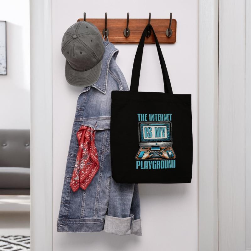 Codeur : Internet est mon terrain de jeu Développeur web Tote bag épais recyclé Stanley/Stella