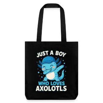 Axolotl, Dabbind Axolotl, Funny Anime Kawaii - Stanley/Stella Heavyweight Recycled Tote Bag - black - Front