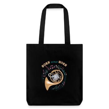 Le corniste aime le cor Jouer du cor français dans l’orchestre - Tote bag épais recyclé Stanley/Stella - noir - Devant
