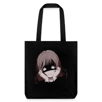 Dark Anime Yandere – Creepy Cute Girl Design - Stanley/Stella Heavyweight Recycled Tote Bag - black - Front